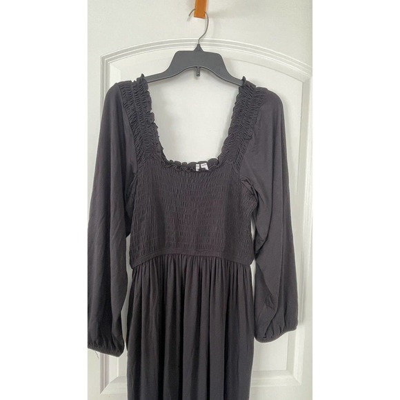 NORDSTROM MOONLIGHT ECO LONG SLEEVE NIGHTGOWN IN BLACK SIZE S TENCEL MODAL - Picture 3 of 7